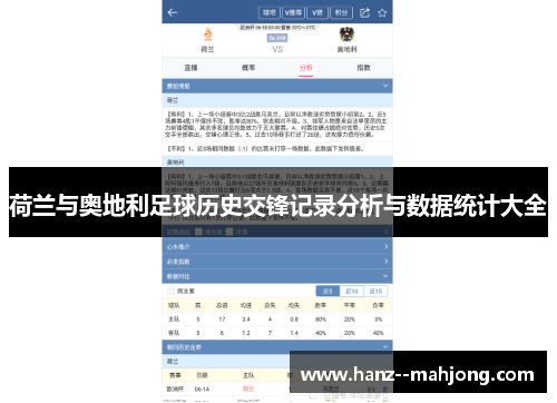 荷兰与奥地利足球历史交锋记录分析与数据统计大全